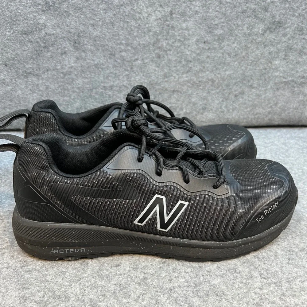 New Balance Men Black Toe Protect Safety Work Shoes Low Top Lace Up Heavy Duty 9